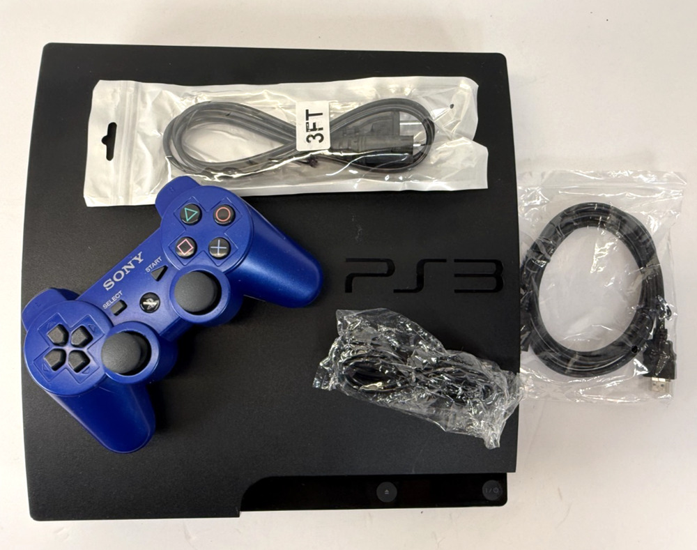 PlayStation 3 - Model CECH-3001B - 320GB + Controller & Cables - Grade C